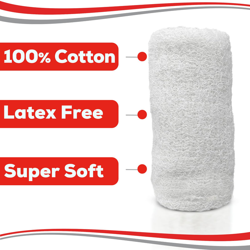[Australia - AusPower] - Kerlix Gauze Bandage Rolls - 4 1/2 in x 4.1 Yds, 6 Ply - 6 Single Sterile Pocuhes- Extra Absorbency - Latex Free, Hospital Grade Cotton Fluff Bandage Wrap Krinkle Style - for Wound Care & First Aid 