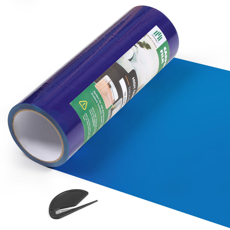 Voomey Carpet Protection Film - 10.63 inch x 100 ft Self Adhesive Plastic Carpet Protector for Low Pile & Commercial Carpets - Removable & Residue Free