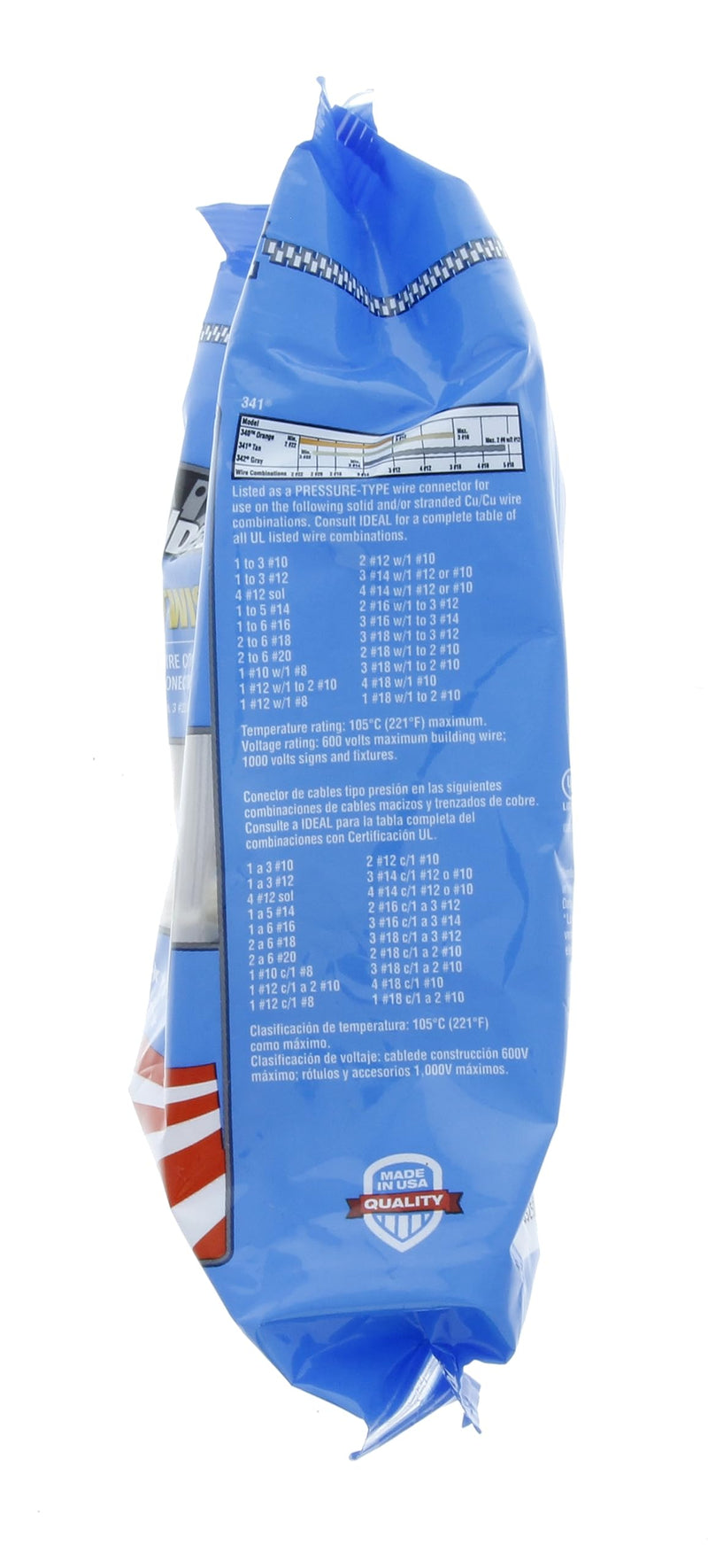 [Australia - AusPower] - IDEAL Electrical 30-341P Twister Wire Connector, Model 341 Tan, (100/Bag) 