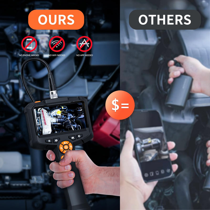 [Australia - AusPower] - Daxiongmao Borescope, 4.3" Endoscope Camera with Light, IP67 Waterproof Endoscope, 1080 HD Inspection Camera, Borescope Camera with Light, Snake Camera, 16.5ft Endoscope Camera, Gadgets for Men 