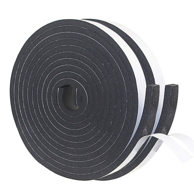 DGSL Foam Insulation Tape, 1In x 3/8In x 33Ft Weather Stripping Door Seal Strip for Doors and Windows,Sliding Door, Soundproofing Door Seal,Weatherstrip,Air Conditioning Seal Strip