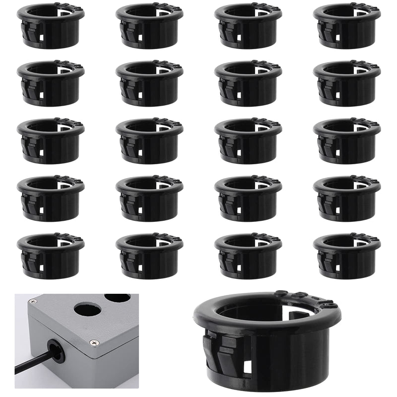 [Australia - AusPower] - 50 Pcs Nylon Snap Bushing Black Wire Bushing 3/4" Mounting Dia Grommet Protectors,Round Snap in Cable Hose Bushing SB-19 3/4"/SB-19 