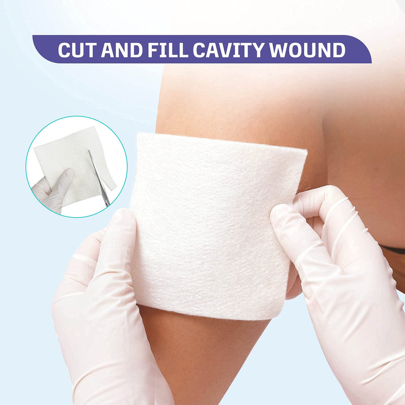 [Australia - AusPower] - Conkote Calcium Alginate Wound Dressing Pads, 4 x 4 Pad Size, 10 Pack, Non-Stick Padding, Sterile, Highly Absorbent & Comfortable 4'' x 4'' (10 Dressings) 