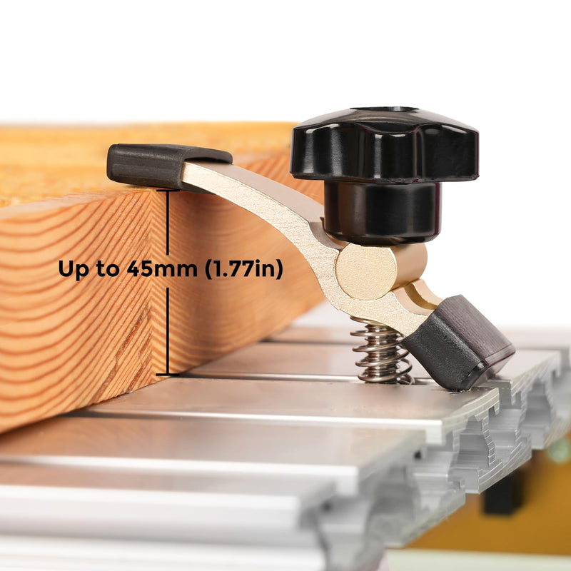 [Australia - AusPower] - LUNYEE 4PCS Mini Hold Down Clamp Kit, CNC Router Clamp for Woodworking and Metalworking, Compatible with 3018 CNC Router Machine, 3018 Pro Max/ 3018-Pro Ultra, 2.5’’Lx 0.8’’Wx 2.4’’H 