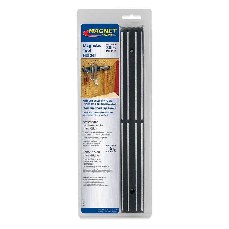 [Australia - AusPower] - Master Magnetics Magnetic Tool Holder with Screw Mount - 12" Wide, 30 lb per inch, Black, 07579 