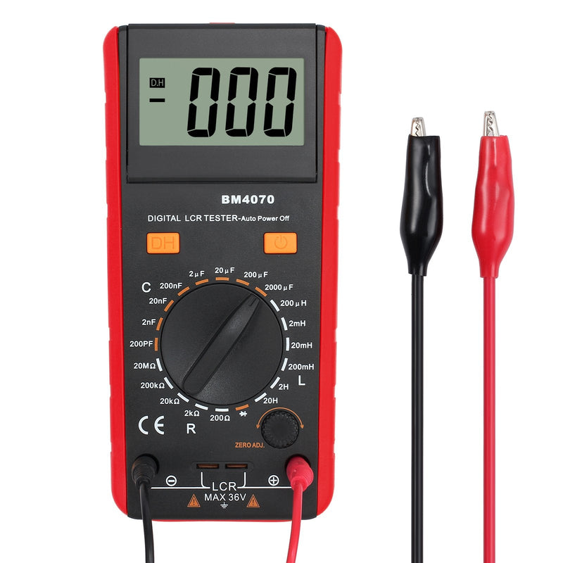 BM4070 LCR Meter Capacitance Inductance Resistance Self-Discharge Digital Instrument with LCD Display 1999 and Data Hold Function for Capacitance Resistance Inductance Measuring Meter