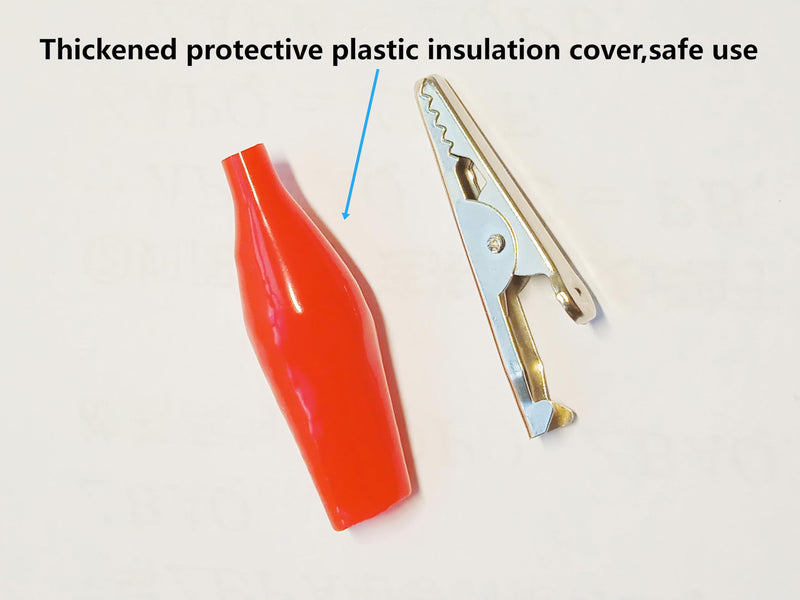 [Australia - AusPower] - Alligator Clip Adapter Clamp Jumper Test Kit Helper Alligator Clip for Electrical Equipment with Protective Insulation Cover 1.06inch/27mm 20pcs 
