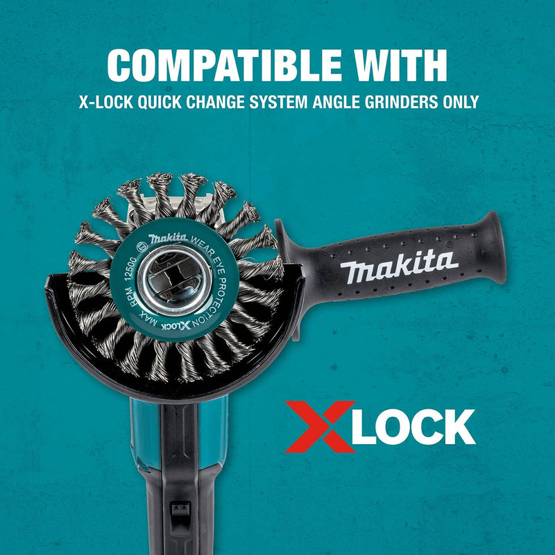 Makita D-72609 X-LOCK 4-1/2" Stainless Steel Stringer Bead Twist Wire Wheel