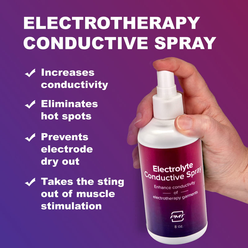 [Australia - AusPower] - Electrolyte Conductive Spray by PMT. Electrotherapy conductive spray for use with conductive TENS/EMS garments… (8oz Menthol-Free) 8 Ounce Menthol-Free 