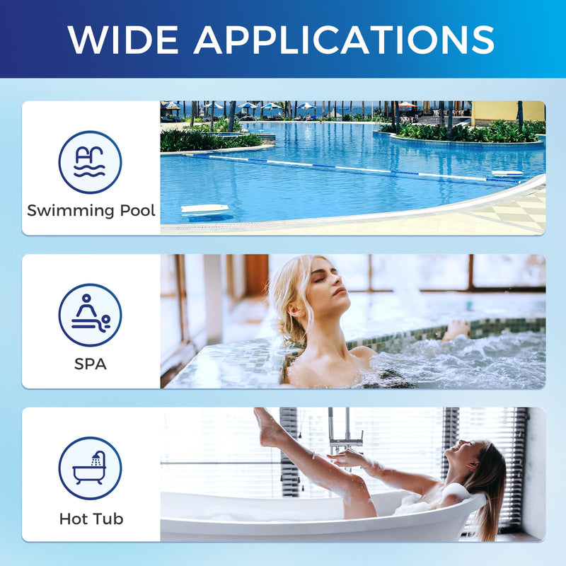 [Australia - AusPower] - 8 in 1 Pool Test Strips, 150 Strips Professional Water Test Kits for Hot tub & Spa, Accurate Test Bromine, Total Alkalinity, PH, Free Chlorine, Total Hardness, Total Chlorine, Cyanuric Acid and Salt 8 in 1 Pool Test Strips 