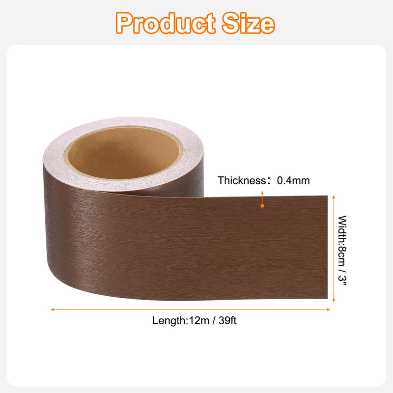 HARFINGTON Mirror Border Peel and Stick Wood Grain Tape 3" x 39ft PVC Self-Adhesive Waterproof Frame Sticker Removable Wallpaper for Bathroom Cabinet Door Photo Frame, Bronze Gold 3 IN x 39 FT