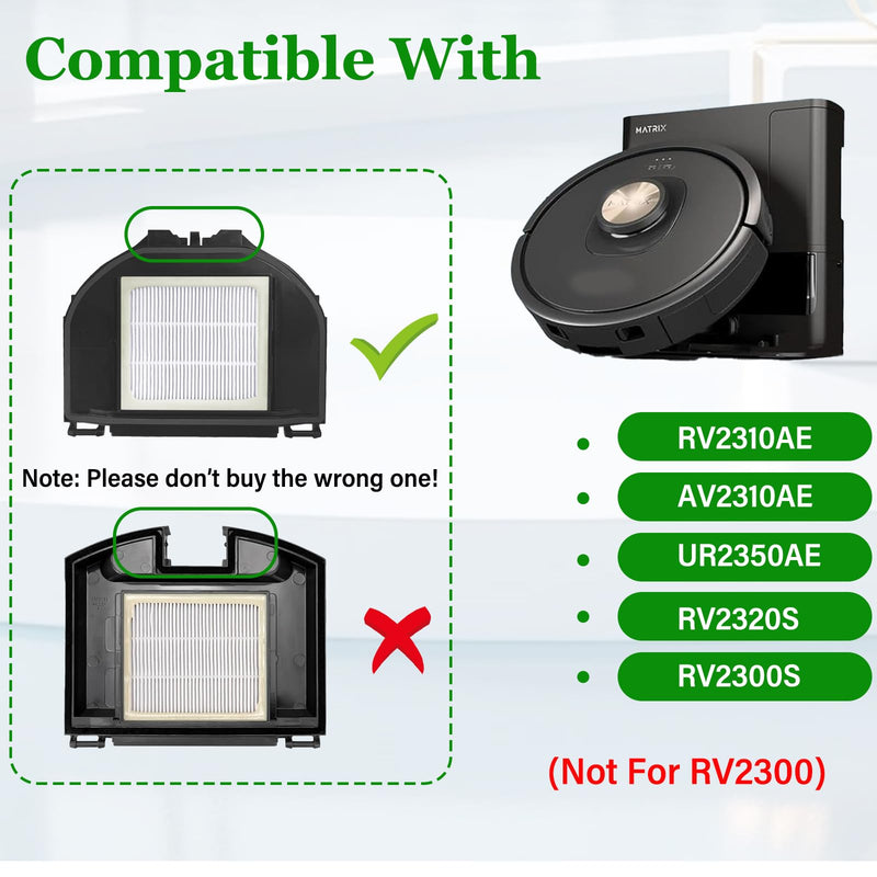 [Australia - AusPower] - RV2310AE Replacement Parts for Shark AV2310AE Matrix RV2310AE RV2320S UR2350AE RV2300S Matrix Plus Robot Vacuum Cleaner Accessories Parts, 13pcs (Not For RV2300) 