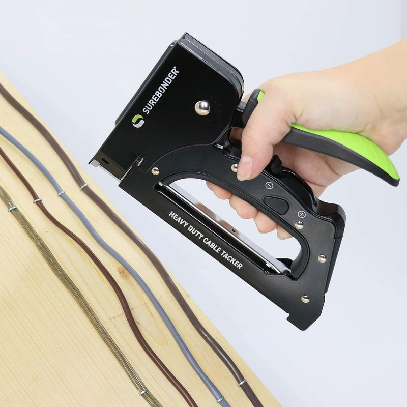[Australia - AusPower] - Surebonder 5725 Heavy Duty Cable Tacker Staple Gun for Low Voltage Cable and Wire - CAT5, CAT6, Christmas Lights, Doorbell Wire, TV Wire, Computer Cable, COAX 