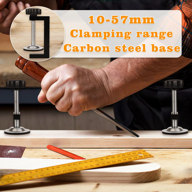 [Australia - AusPower] - 3 Inch C Clamp for Woodworking, Heavy Duty Steel C Clamps, Small C Clamps for Desktop Workpiece Fixing (4 Pcs) 