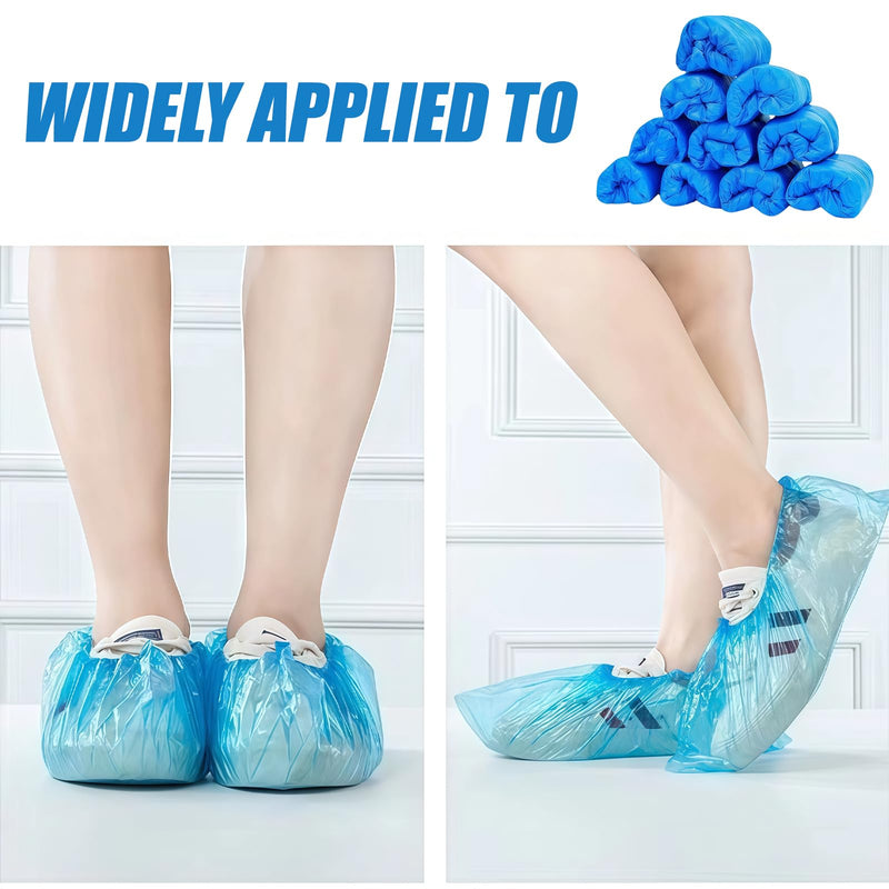 Pack of 200 Disposable Shoe Covers, Shoe Covers, Non-Slip, Overshoes, Waterproof, Disposable Plastic Shoe Covers, Waterproof, Universal Size Shoe Cover