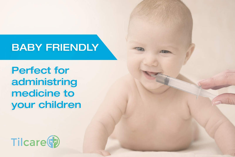 [Australia - AusPower] - 1ml Syringe Without Needle Luer Slip 100 Pack by Tilcare - Sterile Plastic Medicine Droppers for Children, Pets or Adults – Latex-Free 