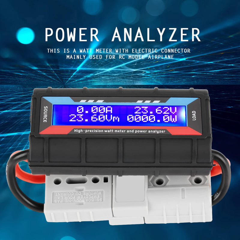 [Australia - AusPower] - Zerone RC Power Tester, Digital LCD Display Voltage Amp Meter 8V-60V High Watt Meter for RC Model Airplane (130A) 130A 
