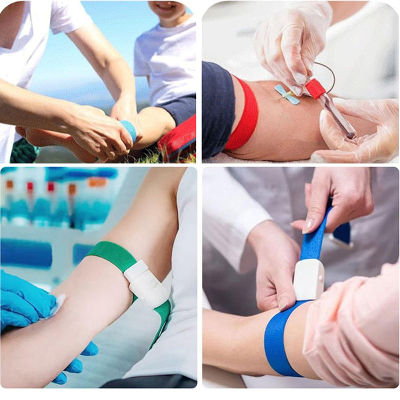 [Australia - AusPower] - 6-Pack Tourniquet Elastic First Aid Quick Release Medical Sport Emergency Tourniquet Buckle Band (6) 6 