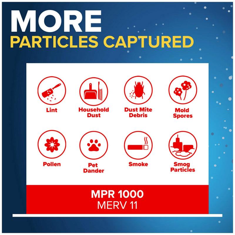 [Australia - AusPower] - Filtrete MPR 1000 Micro Allergen Defense AC Oven Air Filter, 12 x 12 x 1, Pack of 2 12 x 12 x 1, 2-Pack 