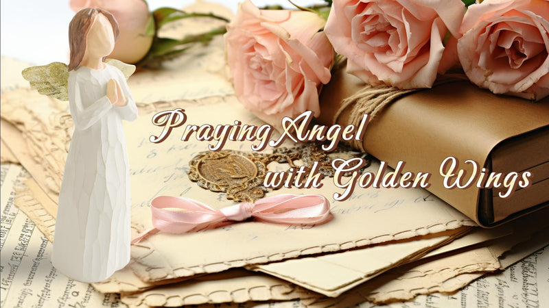 Praying Angel Figurine Christian Baptism Gifts for Girls Women Pray-1
