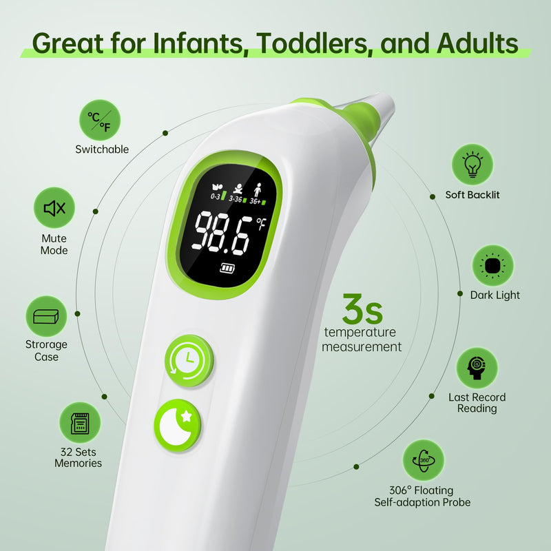 [Australia - AusPower] - Ear Thermometer 2 Pcs 