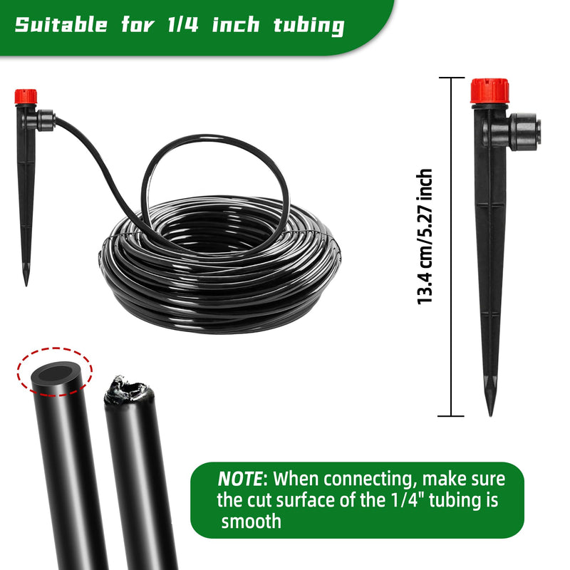 [Australia - AusPower] - 30PCS Push-to-Fit Drip Irrigation Emitters for 1/4 inch Irrigation Tubing, Adjustable 360 Degree Drip Emitter Sprayer with Stake, Irrigation Dripper Sprinklers for Drip Irrigation System 30PCS Drip Irrigation Emitters Sprayer 