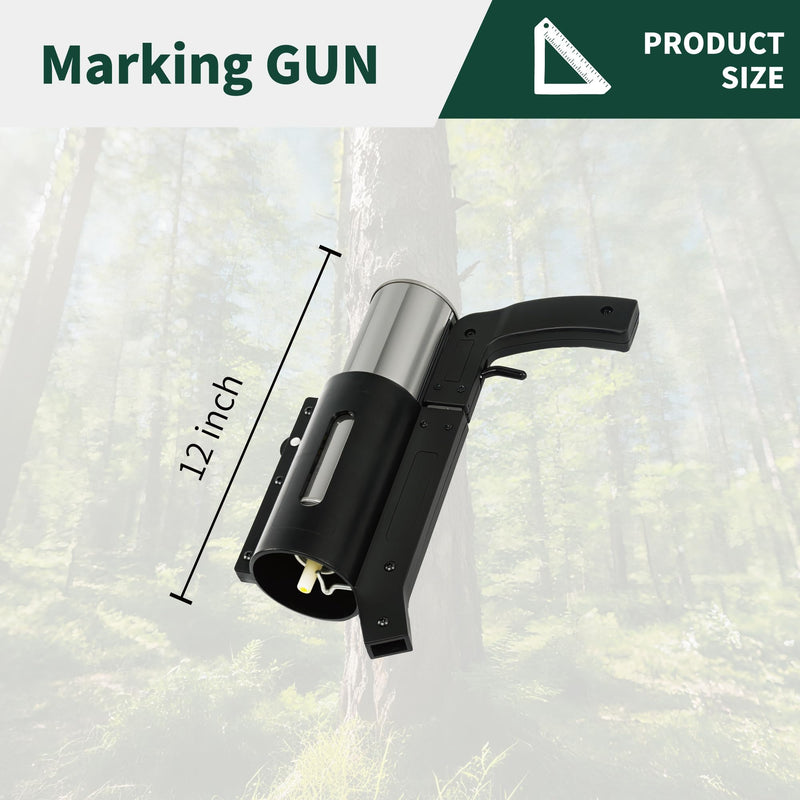 Marking Paint Wand Pistol Marking Gun No Wheel Handheld Sprayer Work with Side Push Inverted Marking Spray Paint Cans, for Utility Marking, Construction, Tree Marking, Parking Lot Stencils, Driveways, 12 inch, Black