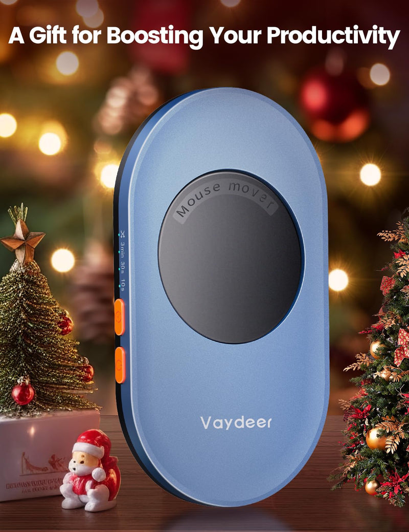 [Australia - AusPower] - Vaydeer Ultra Slim Mouse Mover with Adjustable Interval Timer, Undetectable & Noiseless Jiggler Simulates Realistic Movement, Driver-Free Shaker for Keeping the PC Active and Secure. Ultra-Slim Version 
