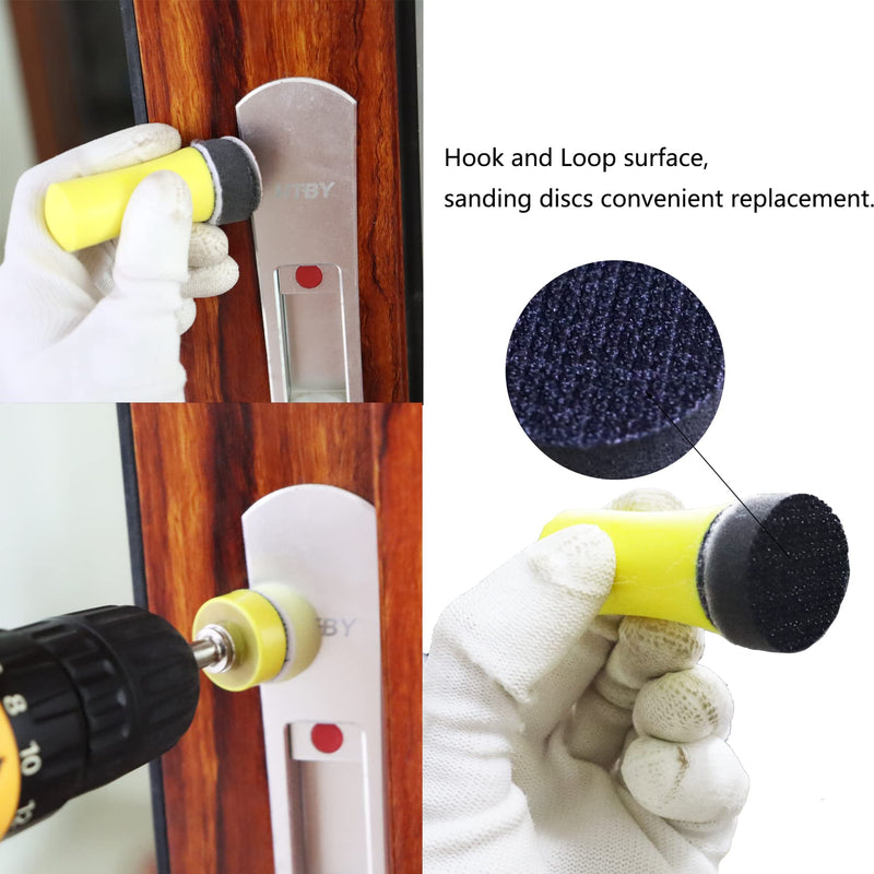 [Australia - AusPower] - 1inch Sandpaper 40-7000grit Sanding Disc with Shank Backer Plate and Soft Foam Buffering Pad Grinding Abrasive Sponge Sanding Disc Pad Kit for Wood Metal Mirror Jewelry Car 132PCS 1inch-131pcs 