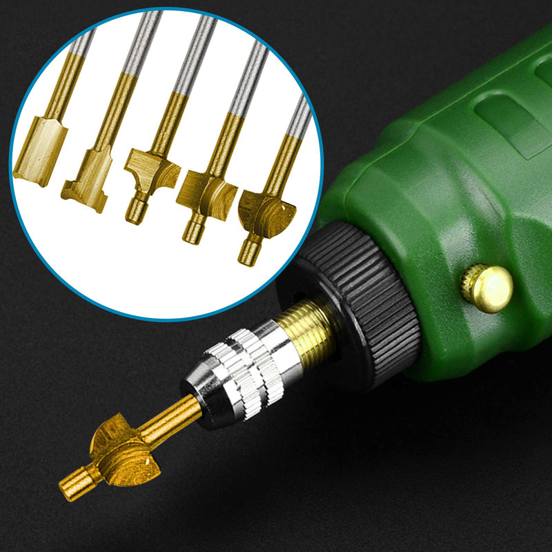 [Australia - AusPower] - 10Pcs HSS Router Carbide Engraving Bits & 10Pcs Router Bit with 1/8"(3mm) Shank Power Rotary Tools for DIY Woodworking, Carving, Sculpting, Engraving, Drilling. 10 pcs Router Bits & 10 pcs Engraving Bits 