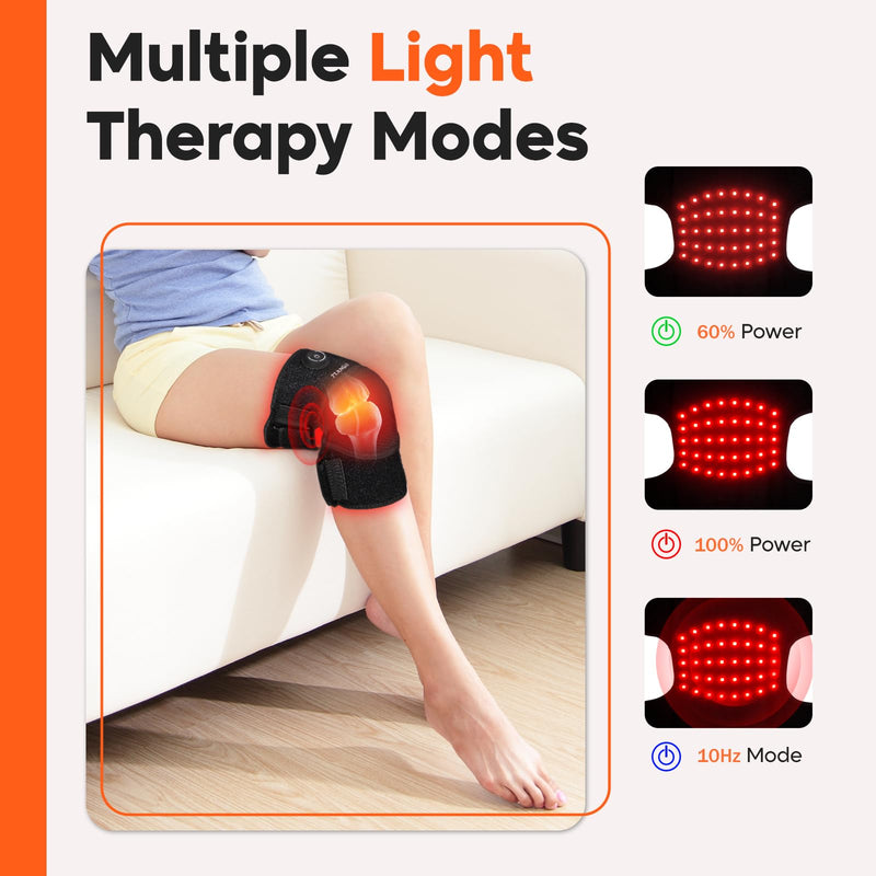 [Australia - AusPower] - FEANGLI Red-Light-Therapy, Infrared Light Knee Brace Wireless Rechargeable for Knee Shoulder Pain Relief, 660nm & 850nm Infrared Therapy Heated Device for Knee/Shoulder/Joint/Elbow,Gifts for Women Men 1 Pack 