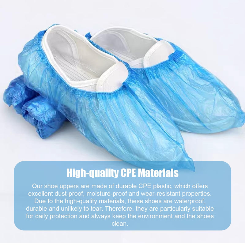 Pack of 200 Disposable Shoe Covers, Shoe Covers, Non-Slip, Overshoes, Waterproof, Disposable Plastic Shoe Covers, Waterproof, Universal Size Shoe Cover