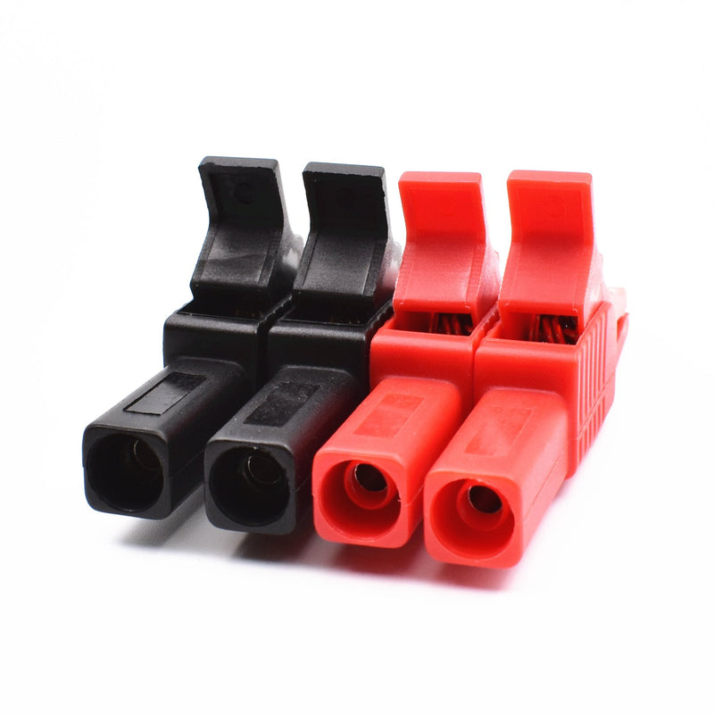 [Australia - AusPower] - 10Pcs 1000V 32A Heavy Duty Full Insulated Automotive Car Battery Alligator Clips Electrical Test Clips with 4mm Banana Jack Socket for Multimeter Test Leads 