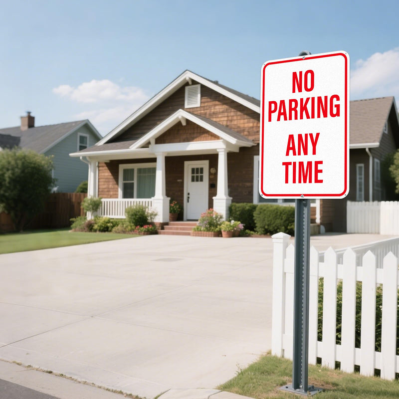 18" × 12" No Parking Anytime Sign Reflective Aluminum 2 Pack Rust Free Metal No Parking Signs for Driveway Business Garage Outdoor Red 12*18 No Parking
