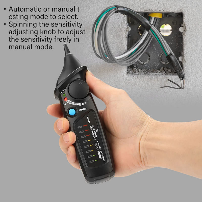 [Australia - AusPower] - Voltage Pen, AVD06 AC12-1000V Smart Non Voltage Detector Electric Testing Detector Dual Mode Check Electroscope Induction, Voltage Testers 