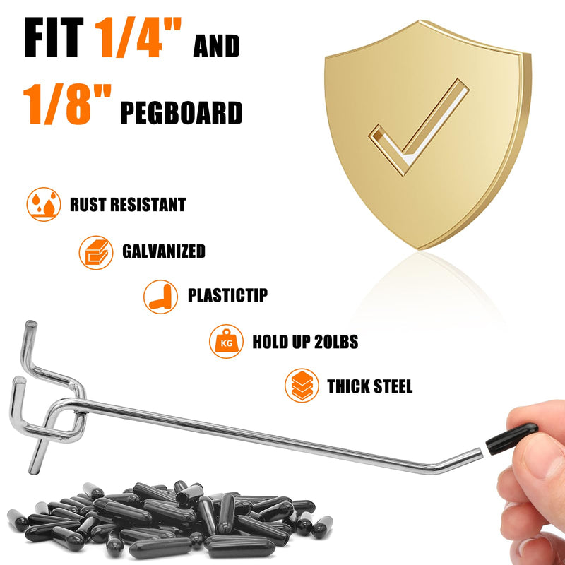[Australia - AusPower] - Pegboard Hooks Pegboard Accessories,2 inch,4 inch,8 inch,Pegboard Organizer Kit for Garage Organization,Tool Storage,36 Pack 