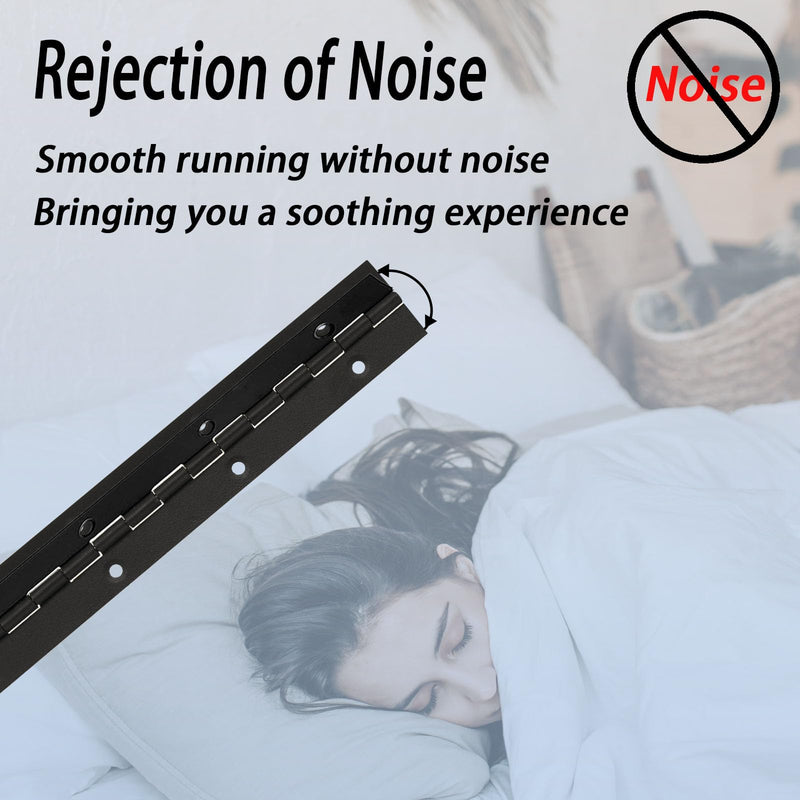 [Australia - AusPower] - 4 Inch 12 Pcs Piano Hinges?Black Long Hinges Heavy Duty with Hole for Cabinets Boat Marine Door,Box,French Window,0.04" Leaf Thickness 1.2'' Open Width 12PCS-4IN 