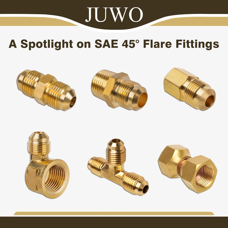 [Australia - AusPower] - 3/8" x 3/8" Female Flare Brass Tube Fitting For Propane, Fuel, Oil, LP and Natural Gas, Flare Swivel Adapter, Tube Fitting, NSF & UPC Certified, 2Pack 3/8"Female x 3/8"Female-2 Pack 