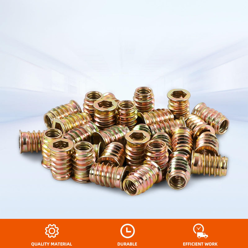 [Australia - AusPower] - 3/8"-16 Threaded Inserts for Wood Nutsert Furniture Screw-in Nut 20mm Length Hex Drive, 20 PCS 3/8"-16 x 20mm 