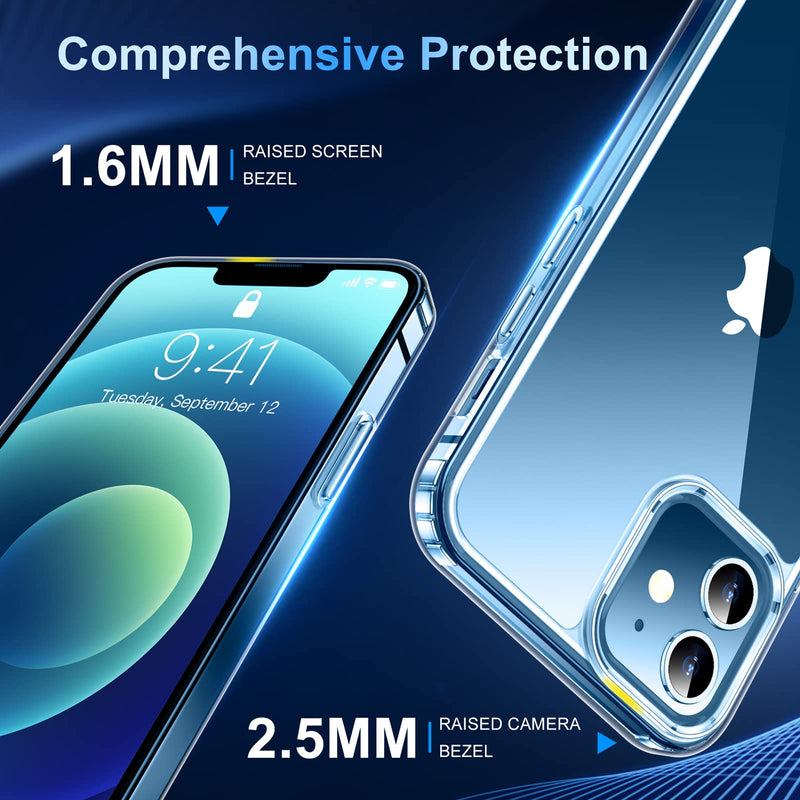 [Australia - AusPower] - Temdan for iPhone 12 Case & iPhone 12 Pro Case, [Not Yellowing] [Ultra Slim] Lightweight Thin Shockproof Phone Case for iPhone 12 Case & iPhone 12 Pro Case-Clear Crystal Clear iPhone 12/12 Pro 