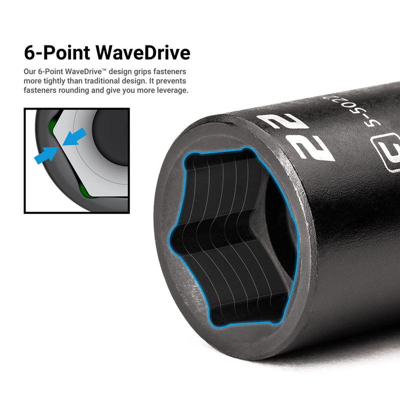 [Australia - AusPower] - Capri Tools 24 mm Stubby Impact Socket, 1/2 in. Drive, 6-Point, Metric (CP55424) 