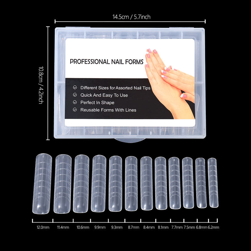 [Australia - AusPower] - NMKL38 120Pcs Dual Forms Full Cover Nail Tips Upper Arched Extension Mold (Fantastic C-curve) Fantastic C-curve 