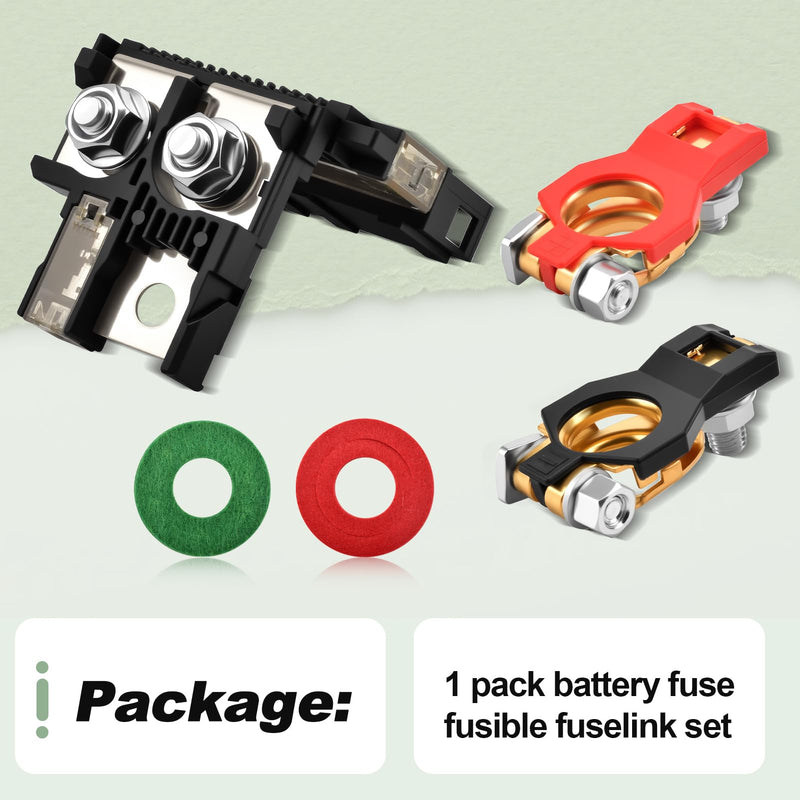 Battery Fuse Fusible Fuselink with Positive Battery Terminal Nuts Set Compatible with 2003-2007 Infiniti G35 2003-2008 FX35 FX45 2013-2022 Nissan NV200 2003-2009 350Z Replace 24380-79915 24340-7F000