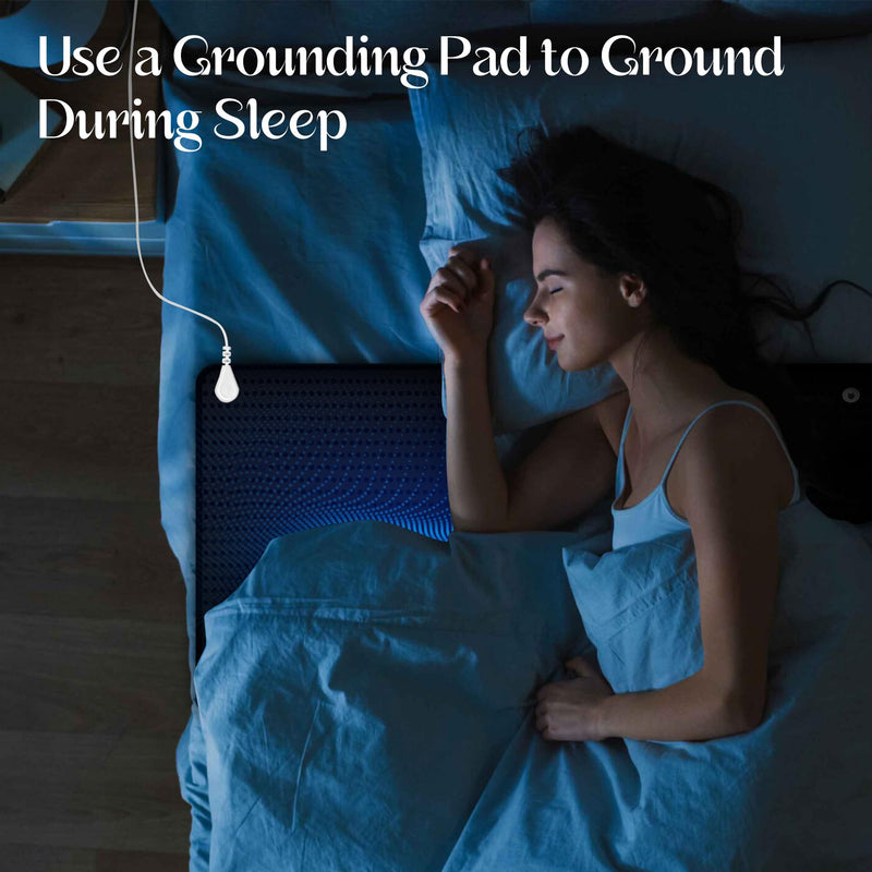 [Australia - AusPower] - Grounding Mat for Bed, Enjoy The Grounding Effect Indoors, for Better Sleep, Pain and Stress Relief, Grounding Mat Set Comes with Grounding Cord Black Full 