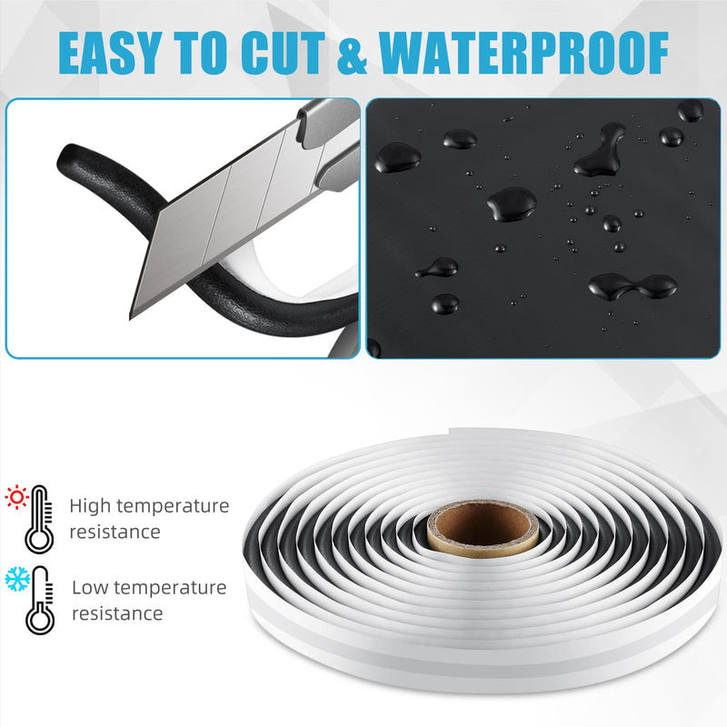 [Australia - AusPower] - Butyl Sealant Tape, 13Ft Butyl Rubber Sealant Headlight Glue Sealant Rope for Automotive (Car, RV, Marine) for Installing Car Part, Windows, Doors and Windshield etc. 1 Pack 