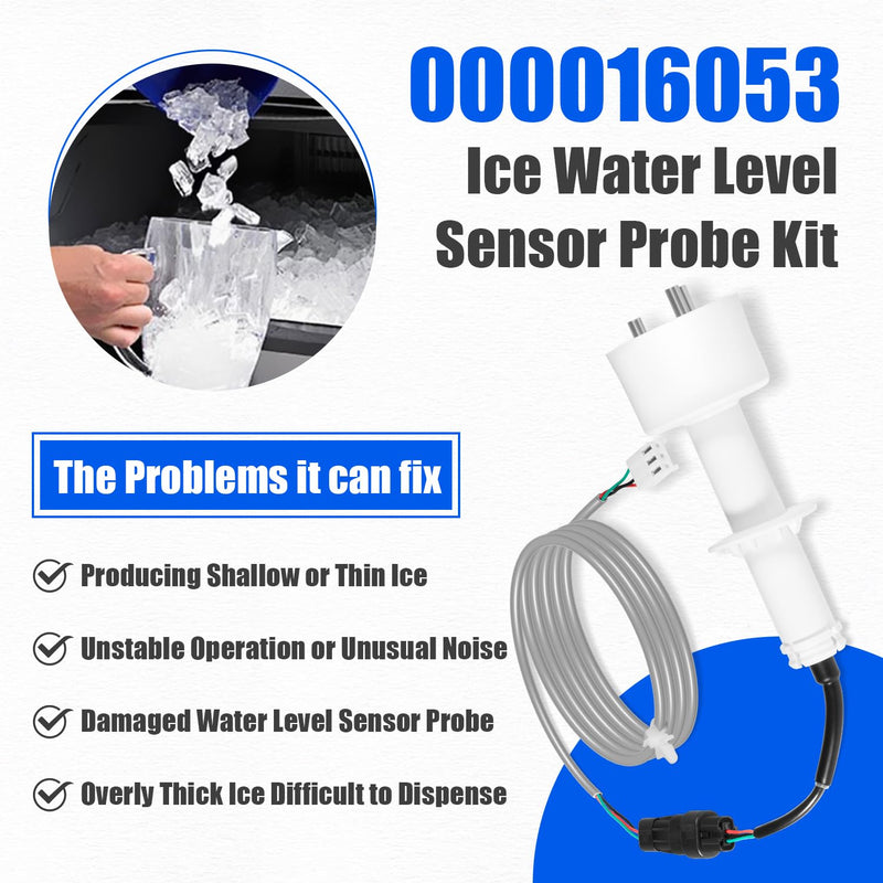 [Australia - AusPower] - 000016053 Ice Water Level Sensor Probe Kit with Harness for Manitowoc Ice Maker, Replace for 000007052, 000007724, 000007099, for Model I0322, I1000, I2170C, IB0682DC, ID0302A, IR0500A, IY0304A 