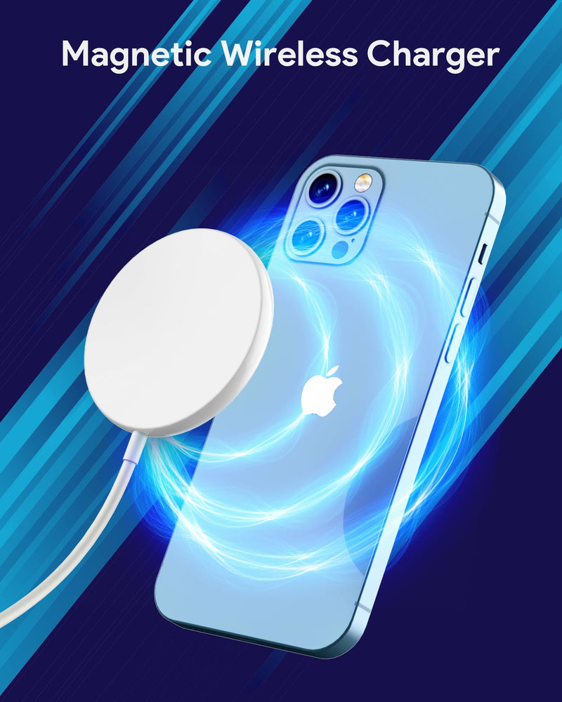 [Australia - AusPower] - Magnetic Wireless Charger for iPhone 15 14 Wireless Charger with 20W PD USB C Charger, 2 Pack SMOONFACE Compatible with Magsafe Charger for iPhone 15/15Pro/15promax/ 14/14pro/14plus/14promax/AirPods3 A-White 