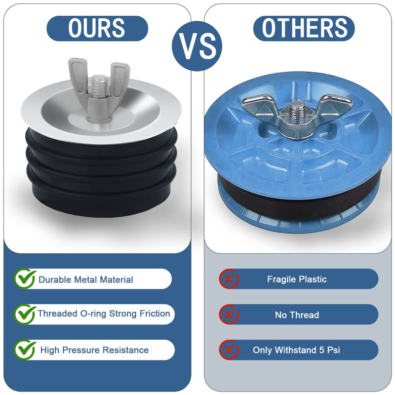 [Australia - AusPower] - 3 inch Sewer Cleanout Cap, Practical Expansion Pipe Plug Durable Sewer Pipe Plug Sewer Cleanout Cover Mechanical Test Plug with Wing Nut Suitable for Most Pipes Sink Pools 3 Inch 