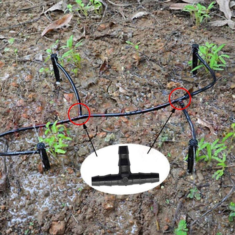 [Australia - AusPower] - 280 Pcs Barbed Connectors Irrigation Fittings Kit,Drip Irrigation Barbed Connectors 1/4''Tubing Fittings Kit for Flower Pot Garden Lawn(Straight Barbs,Single Barbs,Tees,Elbows,End Plug,4-Way Coupling) 