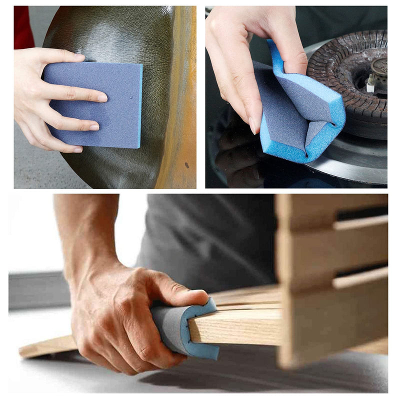 [Australia - AusPower] - 16Pcs 220 Grit Sanding Sponge, Jamiikury Sanding Blocks Washable and Reusable, Wet Dry Sandpaper Sponge for Wood Metal FurniturePaint and Drywall 220 Grits 